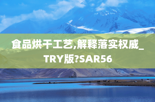 食品烘干工艺,解释落实权威_TRY版?SAR56