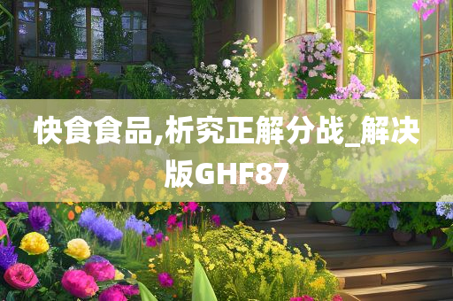 快食食品,析究正解分战_解决版GHF87