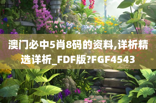 澳门必中5肖8码的资料,详析精选详析_FDF版?FGF4543