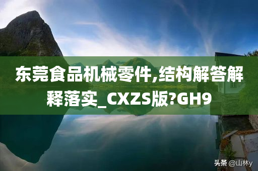 东莞食品机械零件,结构解答解释落实_CXZS版?GH9