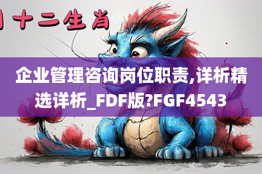 企业管理咨询岗位职责,详析精选详析_FDF版?FGF4543