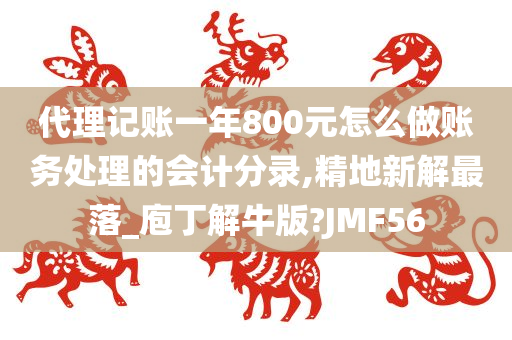 代理记账一年800元怎么做账务处理的会计分录,精地新解最落_庖丁解牛版?JMF56