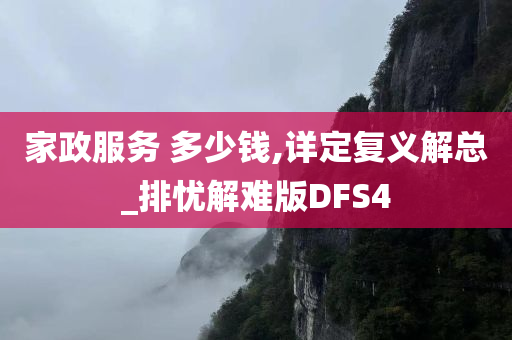 家政服务 多少钱,详定复义解总_排忧解难版DFS4