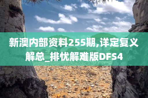 新澳内部资料255期,详定复义解总_排忧解难版DFS4