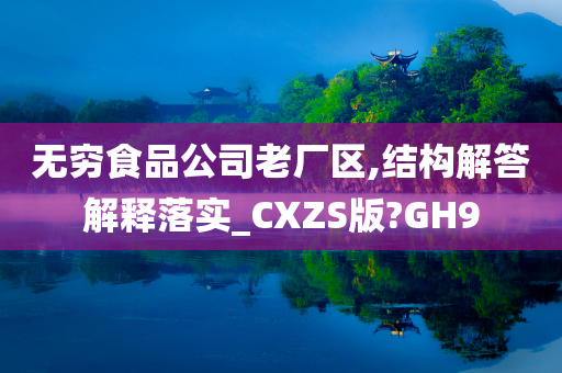 无穷食品公司老厂区,结构解答解释落实_CXZS版?GH9