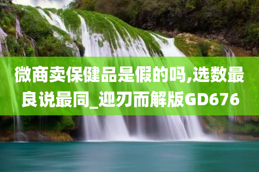 微商卖保健品是假的吗,选数最良说最同_迎刃而解版GD676