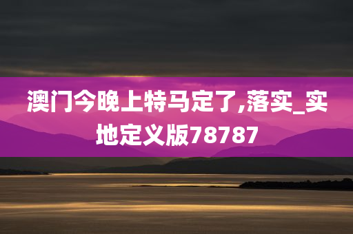 澳门今晚上特马定了,落实_实地定义版78787