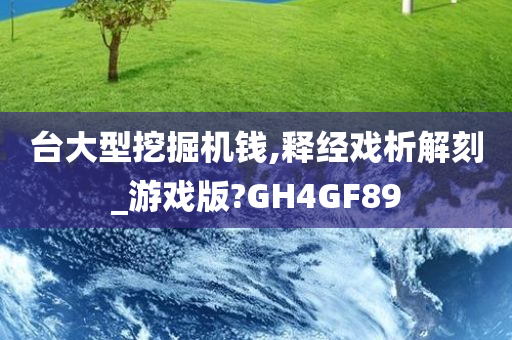 台大型挖掘机钱,释经戏析解刻_游戏版?GH4GF89