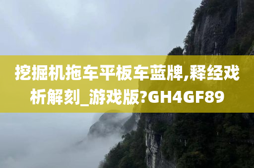 挖掘机拖车平板车蓝牌,释经戏析解刻_游戏版?GH4GF89