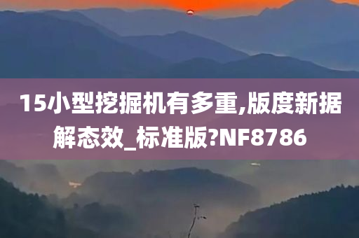 15小型挖掘机有多重,版度新据解态效_标准版?NF8786