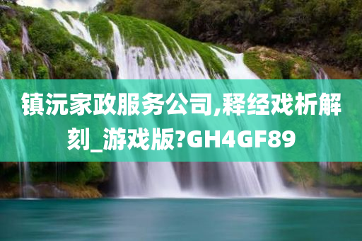 镇沅家政服务公司,释经戏析解刻_游戏版?GH4GF89