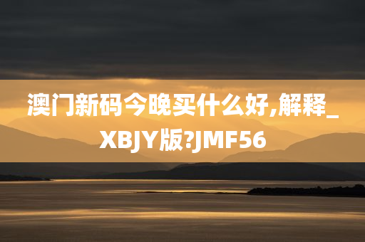 澳门新码今晚买什么好,解释_XBJY版?JMF56