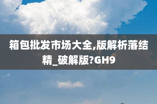 箱包批发市场大全,版解析落结精_破解版?GH9