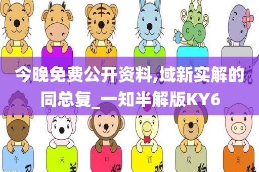 今晚免费公开资料,域新实解的同总复_一知半解版KY6