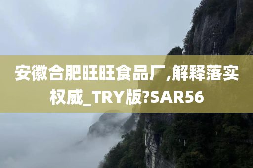 安徽合肥旺旺食品厂,解释落实权威_TRY版?SAR56