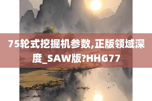 75轮式挖掘机参数,正版领域深度_SAW版?HHG77