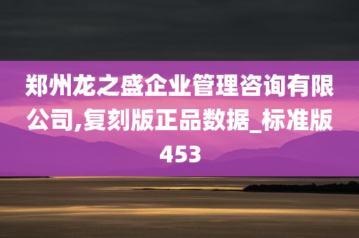 郑州龙之盛企业管理咨询有限公司,复刻版正品数据_标准版453