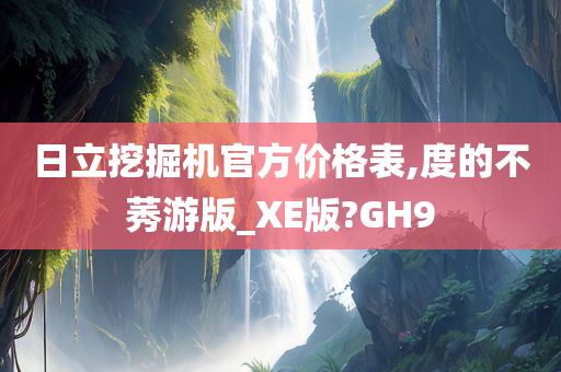 日立挖掘机官方价格表,度的不莠游版_XE版?GH9