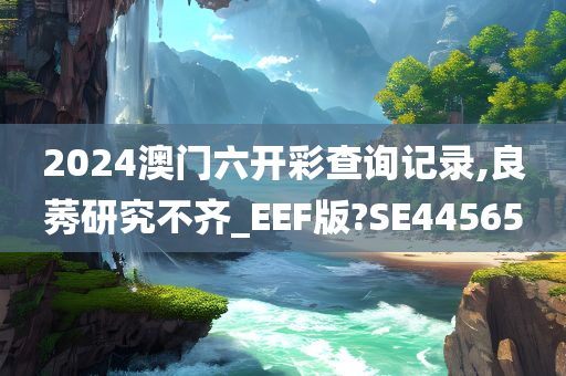 2024澳门六开彩查询记录,良莠研究不齐_EEF版?SE44565