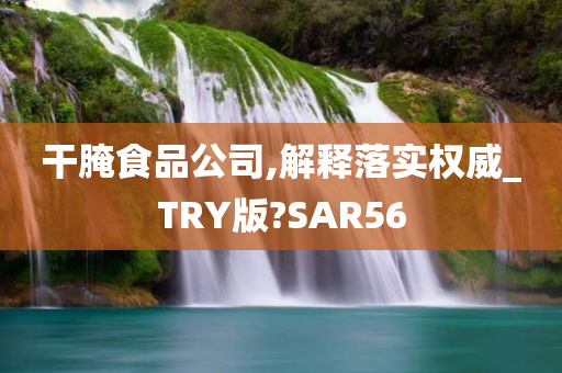 干腌食品公司,解释落实权威_TRY版?SAR56