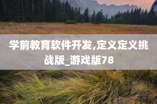 学前教育软件开发,定义定义挑战版_游戏版78