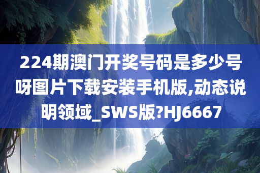 224期澳门开奖号码是多少号呀图片下载安装手机版,动态说明领域_SWS版?HJ6667