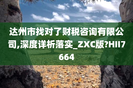 达州市找对了财税咨询有限公司,深度详析落实_ZXC版?HII7664