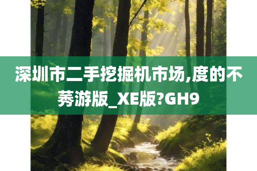 深圳市二手挖掘机市场,度的不莠游版_XE版?GH9