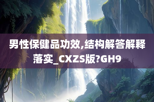 男性保健品功效,结构解答解释落实_CXZS版?GH9