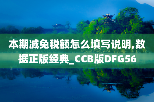 本期减免税额怎么填写说明,数据正版经典_CCB版DFG56