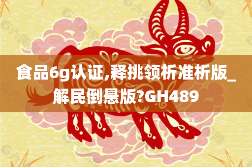 食品6g认证,释挑领析准析版_解民倒悬版?GH489