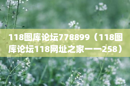 118图库论坛778899（118图库论坛118网址之家一一258）