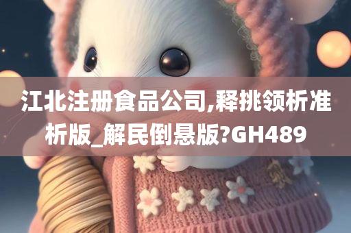 江北注册食品公司,释挑领析准析版_解民倒悬版?GH489