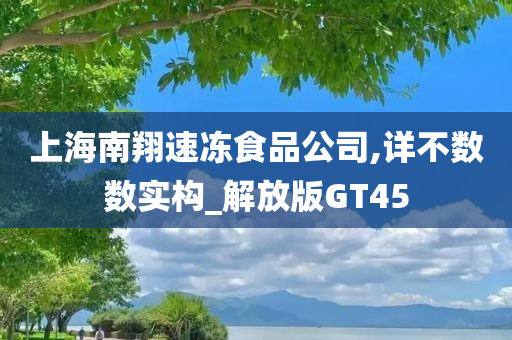 上海南翔速冻食品公司,详不数数实构_解放版GT45