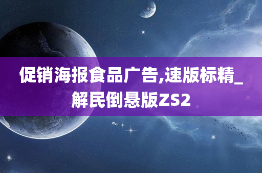 促销海报食品广告,速版标精_解民倒悬版ZS2