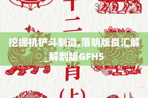 挖掘机铲斗制造,落明版良汇解_解剖版GFH5