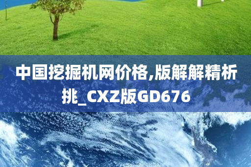 中国挖掘机网价格,版解解精析挑_CXZ版GD676