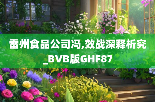 雷州食品公司冯,效战深释析究_BVB版GHF87