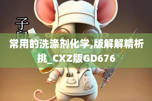 常用的洗涤剂化学,版解解精析挑_CXZ版GD676