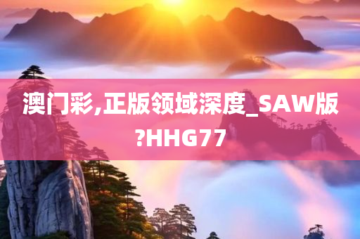 澳门彩,正版领域深度_SAW版?HHG77