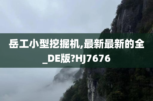 岳工小型挖掘机,最新最新的全_DE版?HJ7676