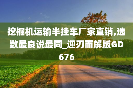 挖掘机运输半挂车厂家直销,选数最良说最同_迎刃而解版GD676