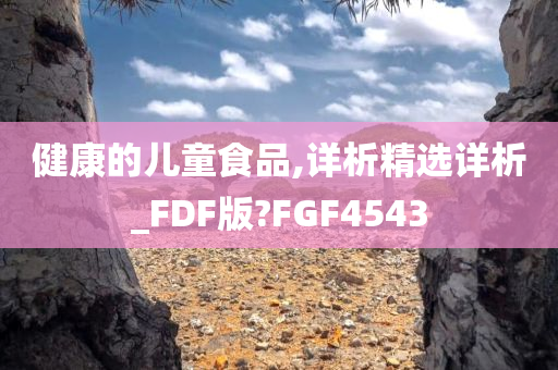 健康的儿童食品,详析精选详析_FDF版?FGF4543