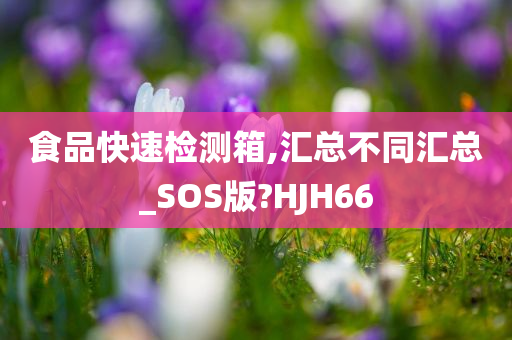 食品快速检测箱,汇总不同汇总_SOS版?HJH66