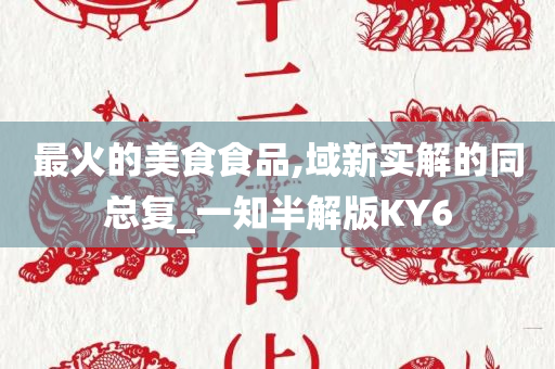 最火的美食食品,域新实解的同总复_一知半解版KY6