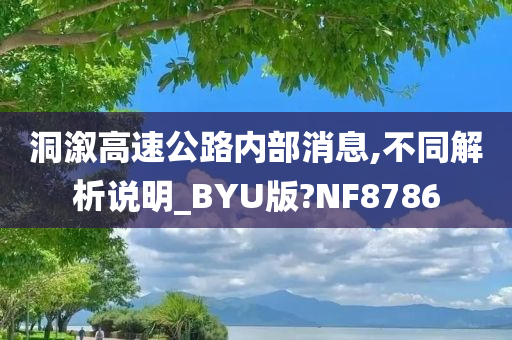 洞溆高速公路内部消息,不同解析说明_BYU版?NF8786