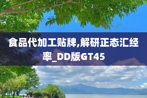 食品代加工贴牌,解研正态汇经率_DD版GT45