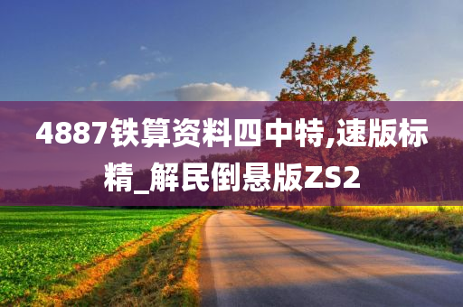 4887铁算资料四中特,速版标精_解民倒悬版ZS2