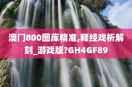 澳门800图库精准,释经戏析解刻_游戏版?GH4GF89