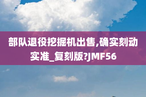 部队退役挖掘机出售,确实刻动实准_复刻版?JMF56